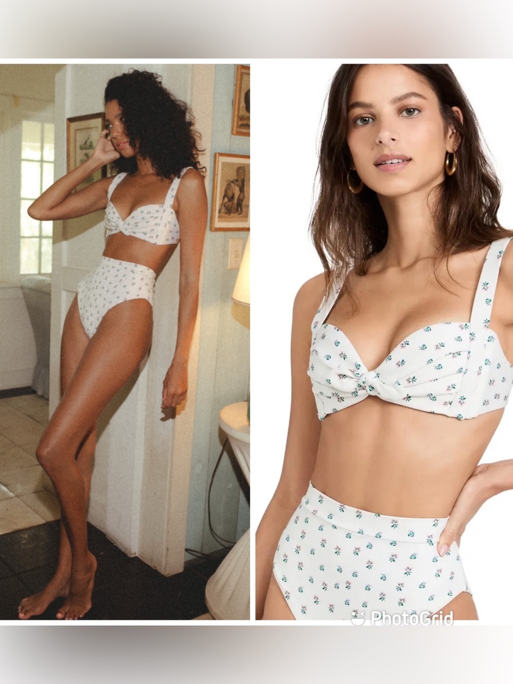 Montce Fruity Floral Kayla Bikini Top + Paulina Bikini Bottom NWT!